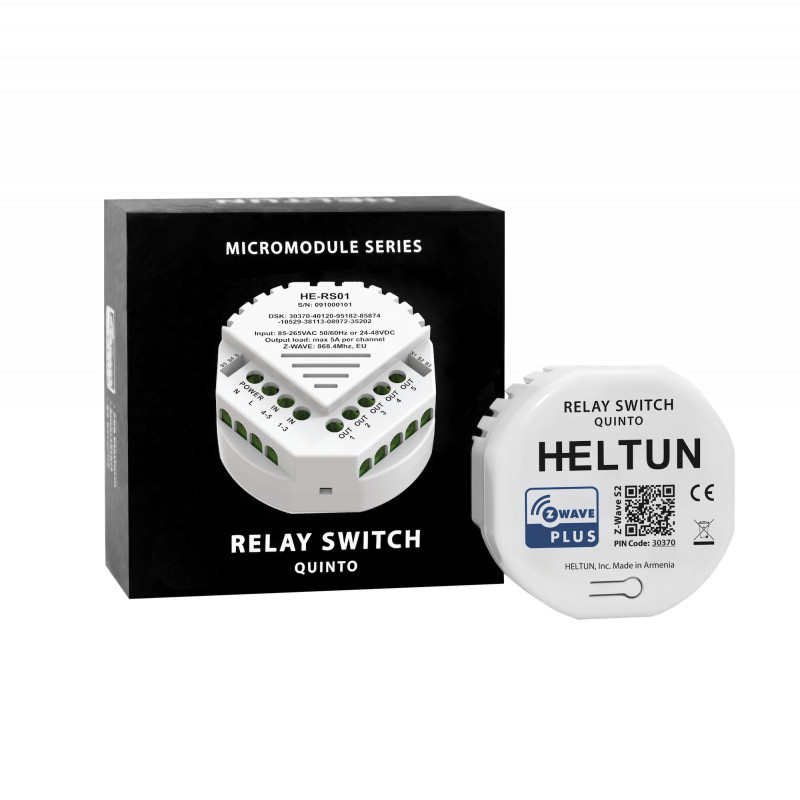 Relay Switch Quinto (5x5A) - HE-RS01